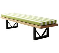 Genérico Cojín para Banco Cerveza Grueso 3cm,Funda de Poliéster Extraíble con Cremallera,Relleno de Esponja de Alta Resiliencia,para Bancos de Cerveza, Jardín, Terraza(Fruta Verde,190x28x3cm)