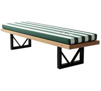 Genérico Cojín para Banco Cerveza Grueso 3cm,Funda de Poliéster Extraíble con Cremallera,Relleno de Esponja de Alta Resiliencia,para Bancos de Cerveza, Jardín, Terraza(Verde Oliva,120x40x3cm)