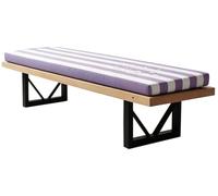 Genérico Cojín para Banco Cerveza Grueso 3cm,Funda de Poliéster Extraíble con Cremallera,Relleno de Esponja de Alta Resiliencia,para Bancos de Cerveza, Jardín, Terraza(Violeta,120x40x3cm)