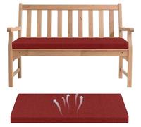 Generico Cojín para banco con asiento extraíble, base antideslizante y correas de fijación para uso interior y exterior: ventanas, sofás, bancos, bancos de jardín y asientos, rojo, 160 x 30 x 5 cm