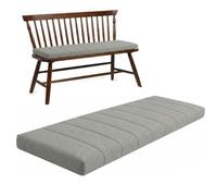 Genérico Cojín para Banco De Jardín Exterior Extra Grueso, Asiento Cómodo Acolchado Antideslizante, Funda Desenfundable Y Lavable, para Banco, Esquina, Terraza Y Exterior,Gris,40x70cm