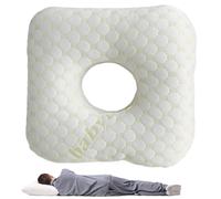 Generico Cojín para el sueño de espuma viscoelástica, almohada con orificio para el oído, 27,99 x 27,99 x 7,01 cm - Para coche, lugar de trabajo, gimnasio, siesta, viaje, casa, avión