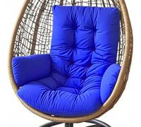 Genérico Cojín para Silla Colgante de Exterior, Cojín de Jardín Cojín para Columpio Colgante Asiento de Cesta Cojín Lavable para Asiento de Hamaca Mecedora Colgante,Azul