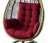 Genérico Cojín para Silla Colgante de Exterior, Cojín de Jardín Cojín para Columpio Colgante Asiento de Cesta Cojín Lavable para Asiento de Hamaca Mecedora Colgante,Wine Red