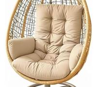 Genérico Cojín para Silla Colgante de Exterior, Cojín de Jardín Cojín para Columpio Colgante Asiento de Cesta Cojín Lavable para Asiento de Hamaca Mecedora Colgante,Caqui