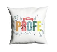 Genérico Cojín Personalizado con Nombre para Profesores, El Mejor Profe, Blanco, Decoración del Hogar, Regalo para Profesores, Regalos Fin de Curso