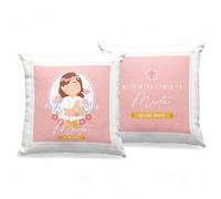 Genérico Cojin Personalizado Foto y Nombre Mi Primera Comunión Niña Niño Regalo Original (NIÑA Modelo 2)