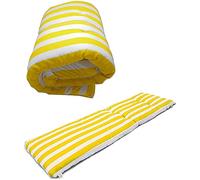 Genérico Cojín Tumbona Colchón Colchoneta Tumbona Acolchada 200 x 55 x 5 cm. Colchoneta para sillas de Jardín, Playa, Piscina (01_Rayas Amarillas)