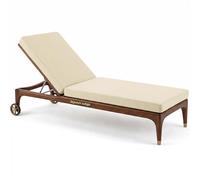Genérico Cojín Tumbona Jardín Impermeable con Espuma 50D Alta Densidad, Colchoneta Tumbona Acolchado Grueso, Base Antideslizante & 6 Cintas, Asa de Transporte, Cojín Exterior,Off White,190x60x10cm