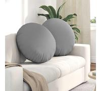 Genérico Cojines para Asiento 2 pcs Gris Nube Ø80 x 29 cm Tela,Decoración,Cojines para sillas y sofás-42014244