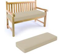 Genérico Cojines para Banco Jardin 100/120/130/150/180cm Cojines Exterior para Banco 2 Y 3 Plazas, Antideslizante Terraza CojíN del Asiento Funda Lavable para Interior/Cocina,Beige,110X50X5CM