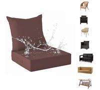 Genérico Cojines para Muebles de Jardín con Respaldo - Juego de 2 Cojines para Sillas Sillones Cojines para Exteriores Balcones Repelentes Al Agua para Coches Oficinas,A,pad55*55 * 10CMpillow55*50CM