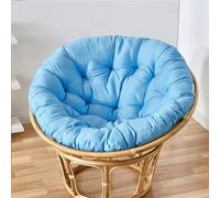 Genérico Cojines para sillas: cojín Redondo Impermeable Azul Cielo para Silla, Almohadilla Acolchada para Hamaca, Silla Colgante Tipo Huevo, Mecedora, sofá de jardín, extraíble con Cremallera, 100 cm