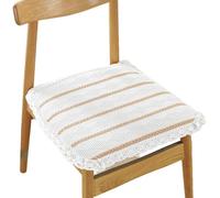 Genérico Cojines Silla Herradura Lote 4 - Algodón Tejido 100% & Relleno Carbón Bambú | Ribete Encaje | Correas Anti-Desliz | 3 Tamaños | Lavable Máquina | Confort Todo Clima (F 45 * 45cm/18 * 18in)
