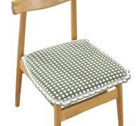 Genérico Cojines Silla Herradura Lote 4 - Algodón Tejido 100% & Relleno Carbón Bambú | Ribete Encaje | Correas Anti-Desliz | 3 Tamaños | Lavable Máquina | Confort Todo Clima (E 50 * 50cm/20 * 20in)