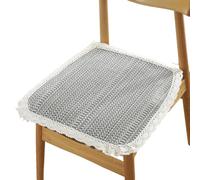 Genérico Cojines Silla Herradura Lote 4 - Algodón Tejido 100% & Relleno Carbón Bambú | Ribete Encaje | Correas Anti-Desliz | 3 Tamaños | Lavable Máquina | Confort Todo Clima (L 50 * 50cm/20 * 20in)