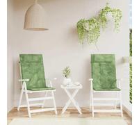 Genérico Cojines Silla Respaldo Alto 2 uds Tela Oxford Estampado Hojas,Casa y jardín,Decoración,Cojines para sillas y sofás,Verde,1.3 KG,361931
