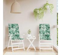 Genérico Cojines Silla Respaldo Alto 2 uds Tela Oxford Estampado Hojas,Casa y jardín,Decoración,Cojines para sillas y sofás,Verde,1.35 KG,361910