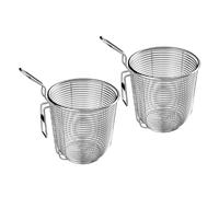 Genérico Colador de Mano para Olla Caliente de Acero Inoxidable 304, Cesta de Malla Fina con Gancho para Cocinar Fideos y Pasta, Set de 2 Coladores Pequeños para Cocina Doméstica