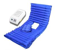 Genérico Colchón Antiescaras 90x195 Individual, Colchón De Presión Alterna con Bomba De Aire, Prevención De úlceras por Presión, Colchón De Aire para Camas De Casa Y Hospital,Azul