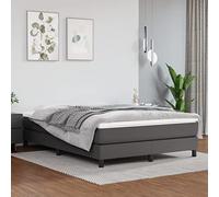 Genérico Colchón de muelles ensacados Cuero sintético Gris 140x190x20 cm,Camas y Accesorios,Colchones-347786