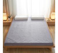 Genérico Colchón de Suelo de 120x190cm, 5 Cm de Grosor, Portátil, Enrollable y Plegable Tipo Futón Tatami para Cama Individual/Doble Dormitorio Apartamento de Alquiler,Gris
