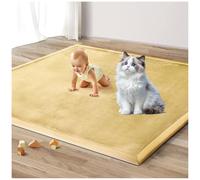 Genérico Colchón De Suelo Japonés, Colchón De Futón, Tapete De Tatami For Dormir, Almohadilla For Dormir Plegable, Dormitorio Portátil Tamaño Queen(Yellow,127x127cm)
