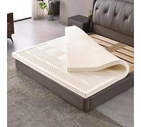Genérico Colchón Enrollable de Suelo, Base Transpirable para Cama, Plegable, 100% látex Natural, firmeza Media/Suave, colchón ortopédico con 7 Zonas, Funda extraíble de 5 cm de Grosor, 135 x 190 cm.