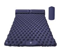 Genérico Colchoneta Camping Doble - 190 cm Aislante Inflable con Almohada, Equipo Mochilero, Cama Aire | Colchón Ligero para Tienda de Campaña Trekking Viaje y Accesorios de Dormir para Exteriores