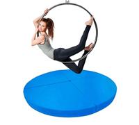 Genérico Colchoneta de aro aéreo - Almohadilla de Seguridad Plegable y Gruesa para Gimnasio en casa, aro de Lira de 1,2-2 m y Barra de Baile, cojín Azul de 180 x 3 cm para protección contra colisione