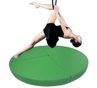 Genérico Colchoneta de aro aéreo Plegable de Espuma Circular de 160 cm para Baile y Gimnasio, de 1,27 cm de Grosor, Color Verde, Ideal para Gimnasio en casa y Pole Dance.