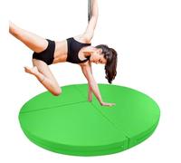 Genérico Colchoneta de Seguridad Plegable para Barra de Baile (1,2 m, 1,5 m y 1,8 m) para Barra de Striptease, aro aéreo y Telas. Colchoneta Redonda anticaídas.