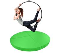 Genérico Colchoneta Gruesa de aro aéreo para Gimnasio en casa - Almohadilla de Seguridad Plegable para Barra de Baile y aro de Lira, 1,2-2 m (Verde, 180 cm x 3 cm, 70,8" x 1,2")