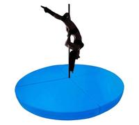 Genérico Colchoneta Plegable Gruesa para Pole Dance, cojín de Seguridad para Barra de Striptease, Almohadilla Redonda para caídas en Gimnasio para Uso doméstico, colchoneta Azul portátil (160 cm x 5