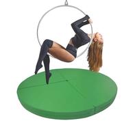 Genérico Colchoneta portátil para aro aéreo, Antideslizante, para Barra de Striptease, cojín de Seguridad Plegable para Yoga en casa y Gimnasio, Verde, 160 cm x 5 cm (63 x 2 Pulgadas)