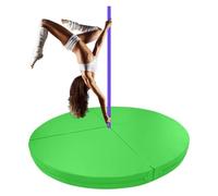 Genérico Colchoneta portátil para Barra de Striptease - Almohadilla Protectora Acolchada y Plegable para Fitness aéreo, 150 cm x 3 cm (59 Pulgadas x 1,2 Pulgadas), Color Verde, cojín de Seguridad par
