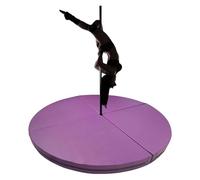 Genérico Colchoneta Redonda y Gruesa para Pole Dance, Almohadilla de Seguridad para Barra de Striptease, cojín Plegable para Gimnasio en casa y protección contra caídas, Morada, 200 cm x 10 cm (78,7