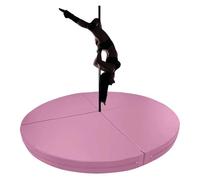 Genérico Colchoneta Redonda y Gruesa para Pole Dance, Almohadilla de Seguridad para Barra de Striptease, cojín Plegable para Gimnasio en casa, protección contra caídas para Baile, Rosa, 160 cm x 10 c