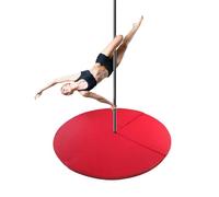 Genérico Colchonetas anticolisión Gruesas para Barra de Baile, para Yoga y aro de Lira, Acolchado de Seguridad para Gimnasio en casa, colchoneta Redonda de 120-200 cm (roja, 140 cm x 5 cm)