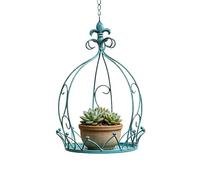 Generico Colgador colgante de interior, soporte de metal robusto con cadena | Macetero colgante | Para interior, exterior, balcón, porche, patio, terraza, jardín, flores y plantas