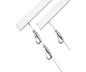 Genérico Colgador de Arte: Riel de Aluminio Oculto con Placa de Cubierta for galerías, museos y Estudios. Solución de exhibición Ajustable y Elegante.(3 Hook,150cm/59in)