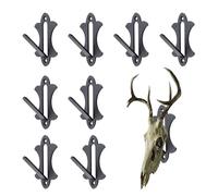 Genérico Colgador de montaje de calavera, 6 piezas de soportes de gancho de metal, soporte de europeo con construcción resistente, colgador de calavera de animal para bura antílope coyote, acceso