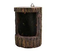 Genérico Colgador Lizard Dish, Small Pets Lizards Geckos, Frogs Feeding Station, Realistic Nature Decor, Elevated Mounting Function, Premium Reptil Supplies, Textured Bark Small