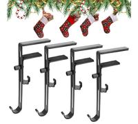 Genérico Colgador para Calcetines Navideños,Colgadores De Guirnaldas Y Medias Para Repisa | Ganchos Metálicos Suministros Decorativos Para Invierno En Cocina O Mostradores