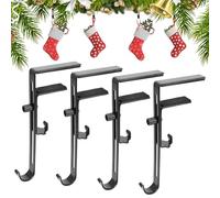 Genérico Colgador para Calcetines Navideños | Soportes para Guirnaldas y Medias de Repisa | Ganchos Metálicos Decorativos para Dormitorio Cocina Sala de Estar en Fiestas