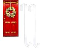 Genérico Colgador Para Coronas,Soporte Organizador Transparente Sin Rastro - Gancho De 2 Piezas Para Corona En Puerta Principal - para Ducha, Ventana con Cuadro, Baño, Navidad, Halloween, Exterior