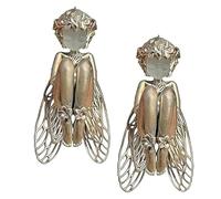 Genérico Colgante Ángel Silencioso, Elegante Colgante de Ángel Guardián, Delicado Collar con Alas de Ángel Celestial, Accesorio Religioso para Mujeres y Hombres (2pcs)