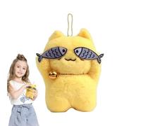 Genérico Colgante De Bolsa De Peluche De Gato,Colgante De Llavero De Gato | Llavero Adorno Lindo - Muñeca lindo gatito peluche juguete niña bolsa colgante para adultos niños