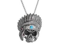 Genérico Colgante de calavera Boss Retro Dominator Regalo de joyería gótica hip-hop masculina