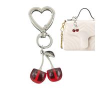 Genérico Colgante De Cereza | Llavero Para Mujer - Llavero De Aleación Para Mujer Diseñado Para Viajes Diarios Y Commutación Adorno Para Mochilas Bolsos Y Carteras Detalle De Fiesta Para Cumpleaños Y